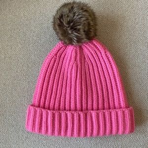 Neon pink Jcrew beanie!